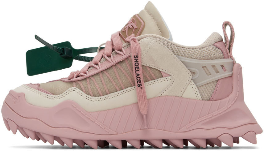 Off-White Beige & Pink Odsy 1000 Sneakers Off-White