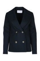 Harris Wharf London Women Peacoat Diagonal Crafted With Loro Piana Fab