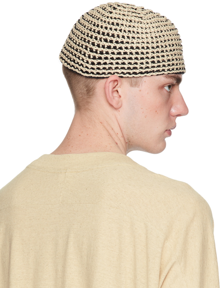 Jan-Jan Van Essche Beige & Black #11 Beanie
