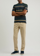 Oliver Spencer Striped-print Cotton T-shirt Purple