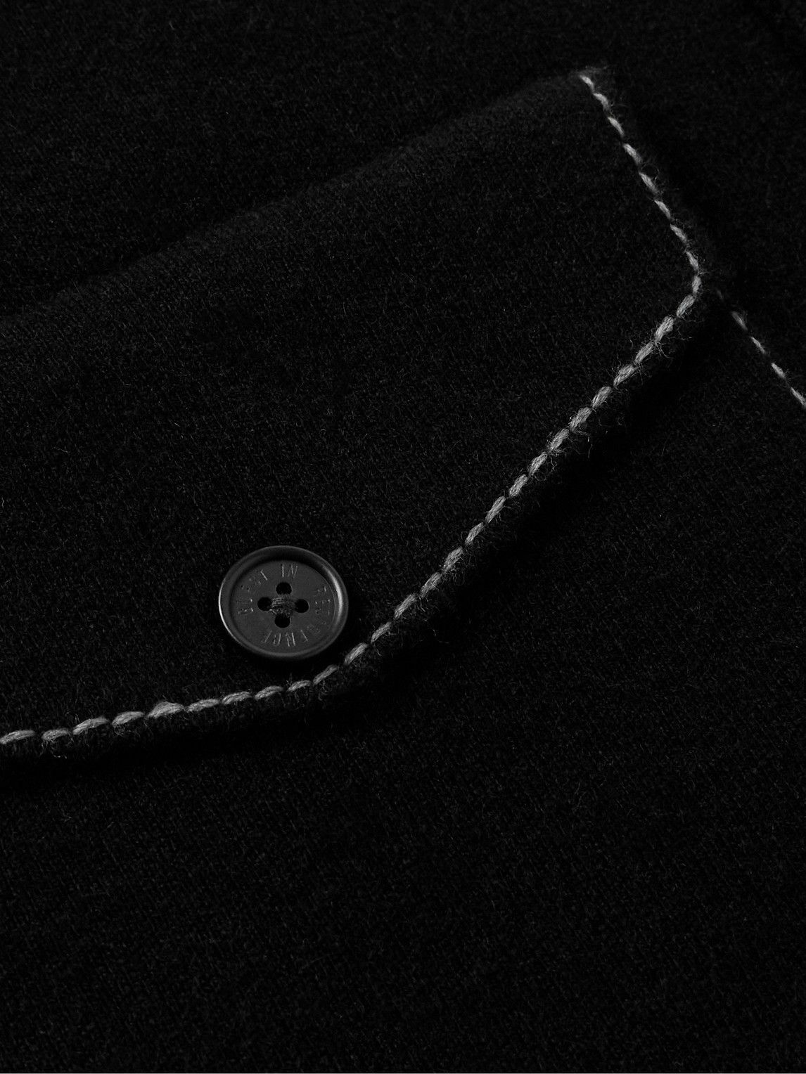 Guest In Residence - Industry Topstitched Cashmere Jacket - Black