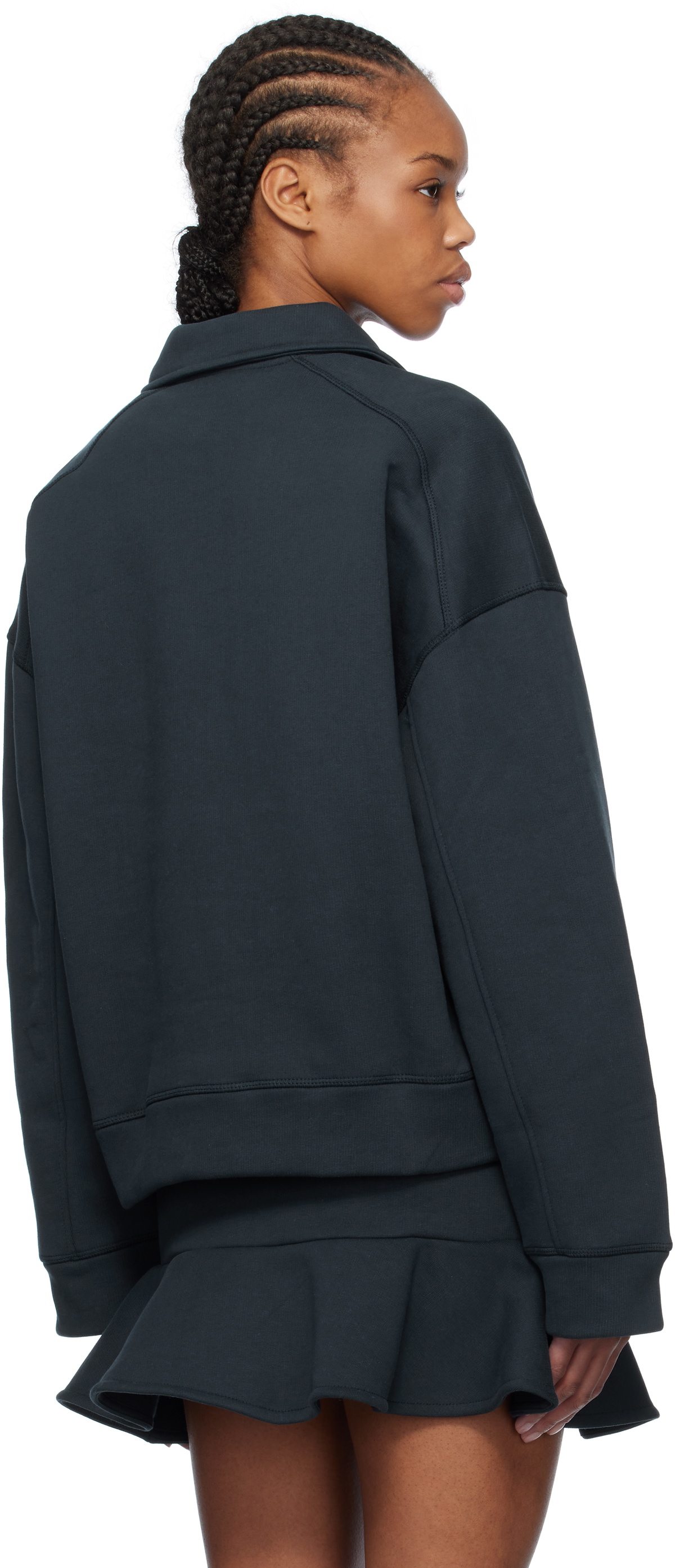 GANNI Navy Drop Shoulder Polo GANNI