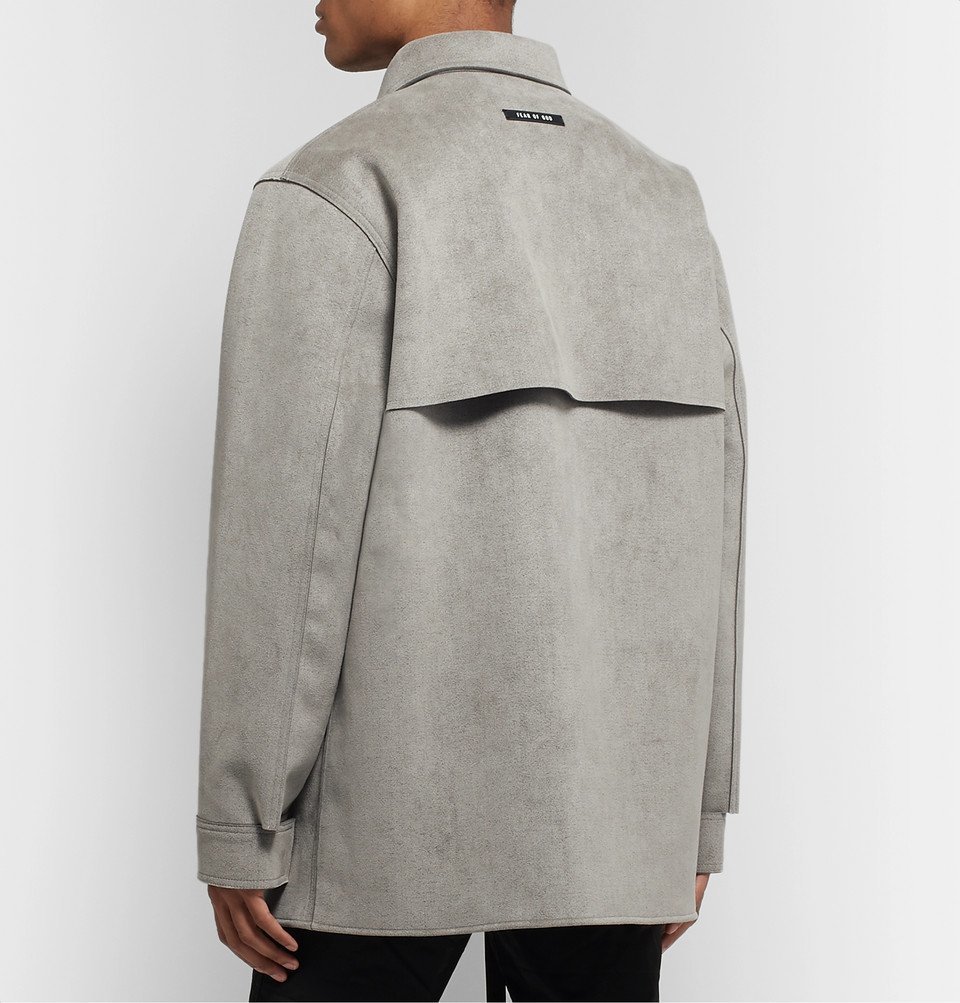 Fear of God - Oversized Faux Suede Shirt Jacket - Gray Fear Of God