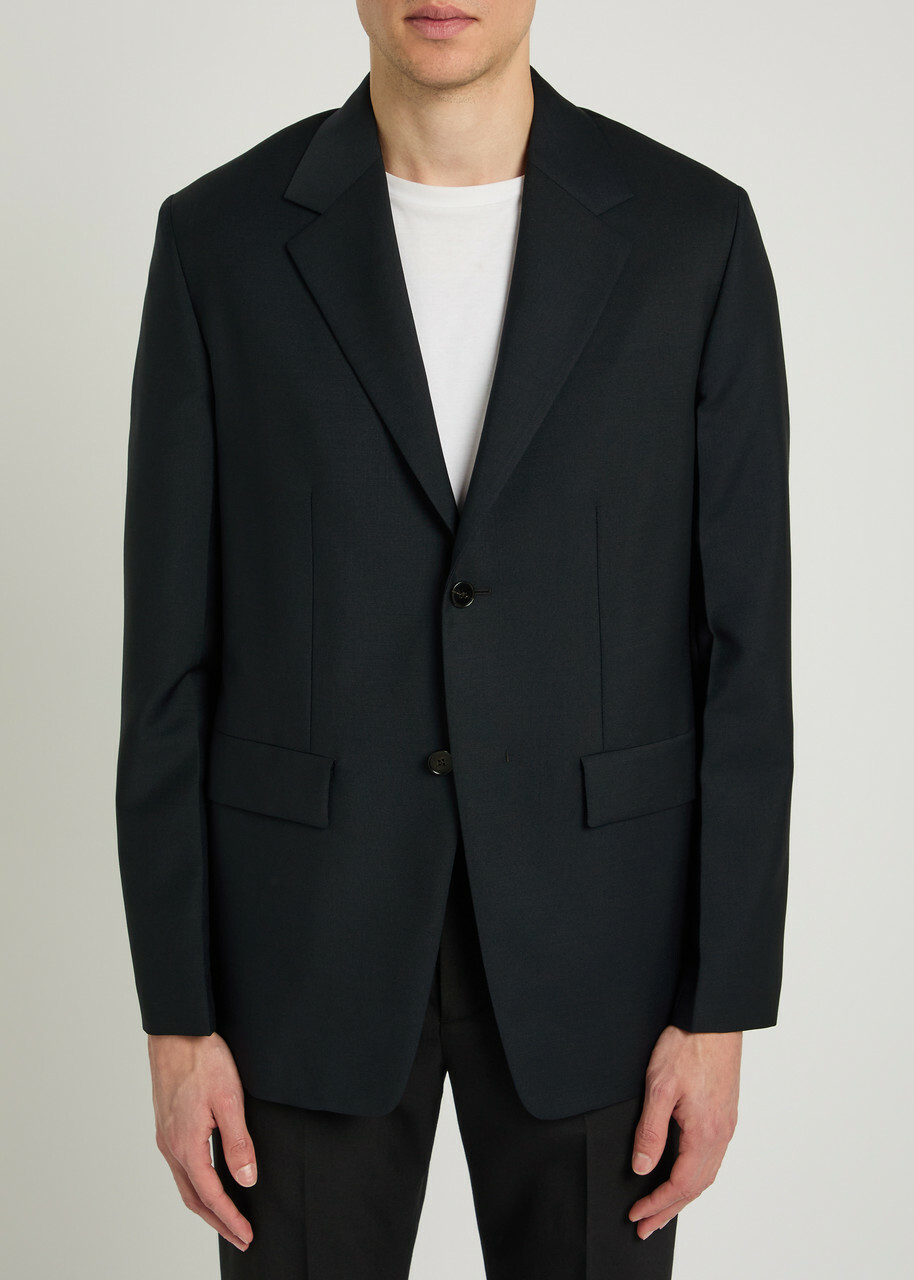 Jil Sander Wool Blazer Dark Blue