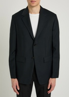 Jil Sander Wool Blazer Dark Blue