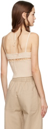 WYNN HAMLYN Beige Sunny Tank Top
