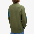 Paul Smith Men's Flower Itarsia Knit Sweater in Green