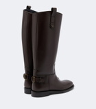 Burberry Cavalier leather knee-high boots