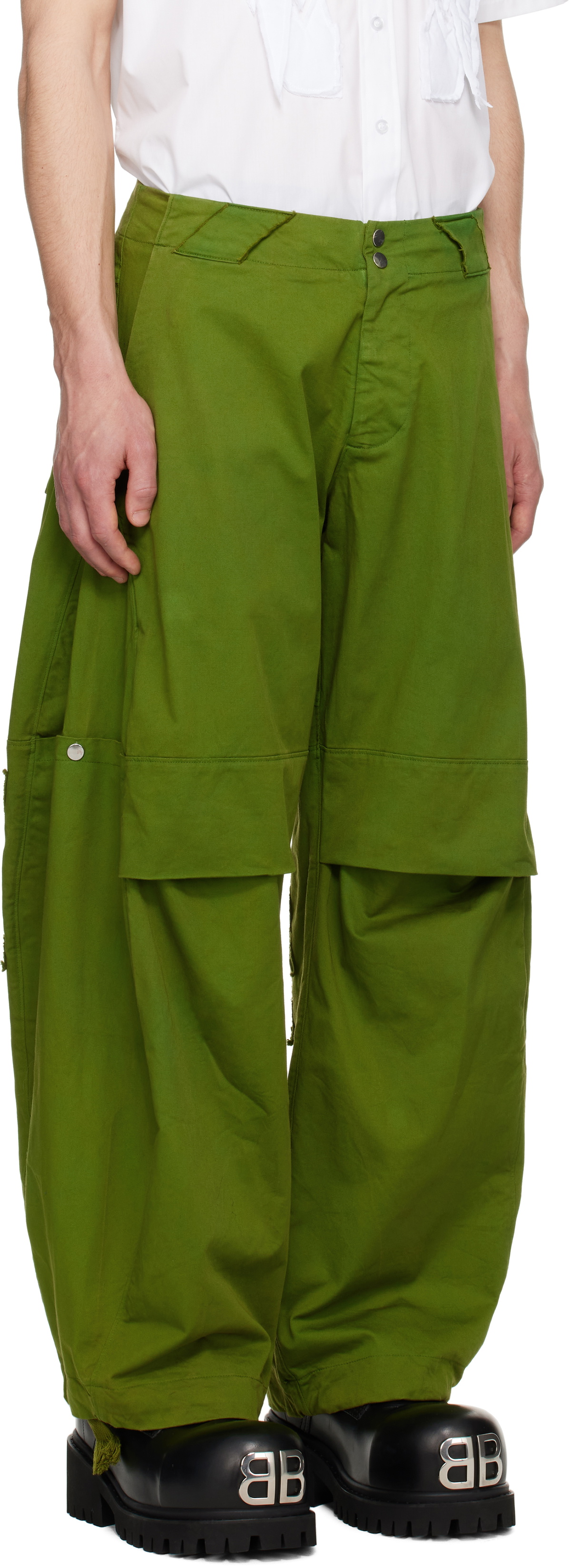 YAKU Green Battle Axe Cargo Pants