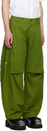 YAKU Green Battle Axe Cargo Pants