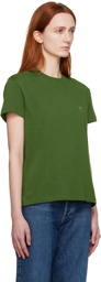 AMI Paris Green Tonal Ami de Cœur T-Shirt