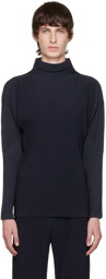 Homme Plissé Issey Miyake Navy Basics Turtleneck