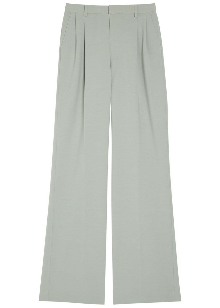 Huishan Zhang Lucian Pleated Wide-leg Woven Trousers Grey