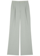 Huishan Zhang Lucian Pleated Wide-leg Woven Trousers Grey