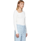 Loewe White Asymmetric Collar Sweater