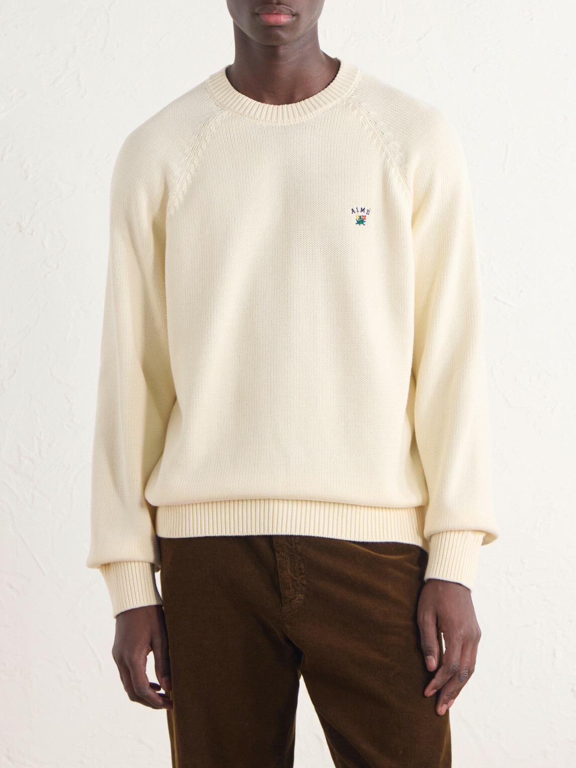 Aimé Leon Dore - Logo-Embroidered Cotton Sweater - White