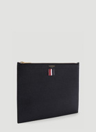 Tri-Stripe Zipped Small Tablet Pouch in Black