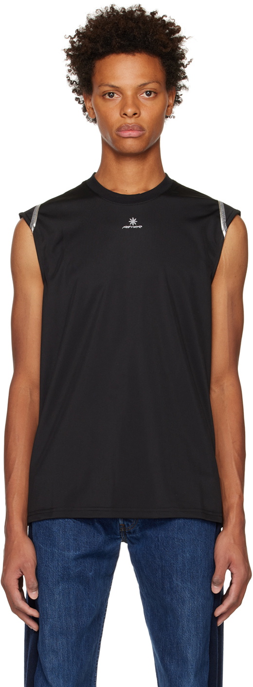 PALMER Black Cap Sleeve T-Shirt
