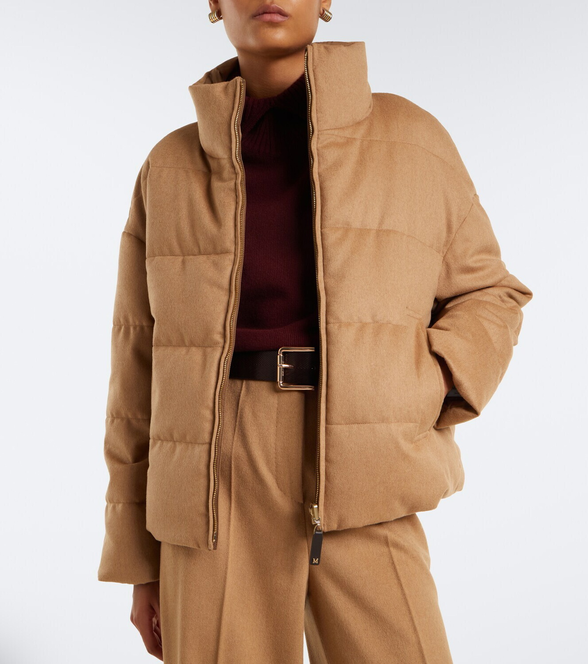 Max Mara Reversible camel hair down jacket