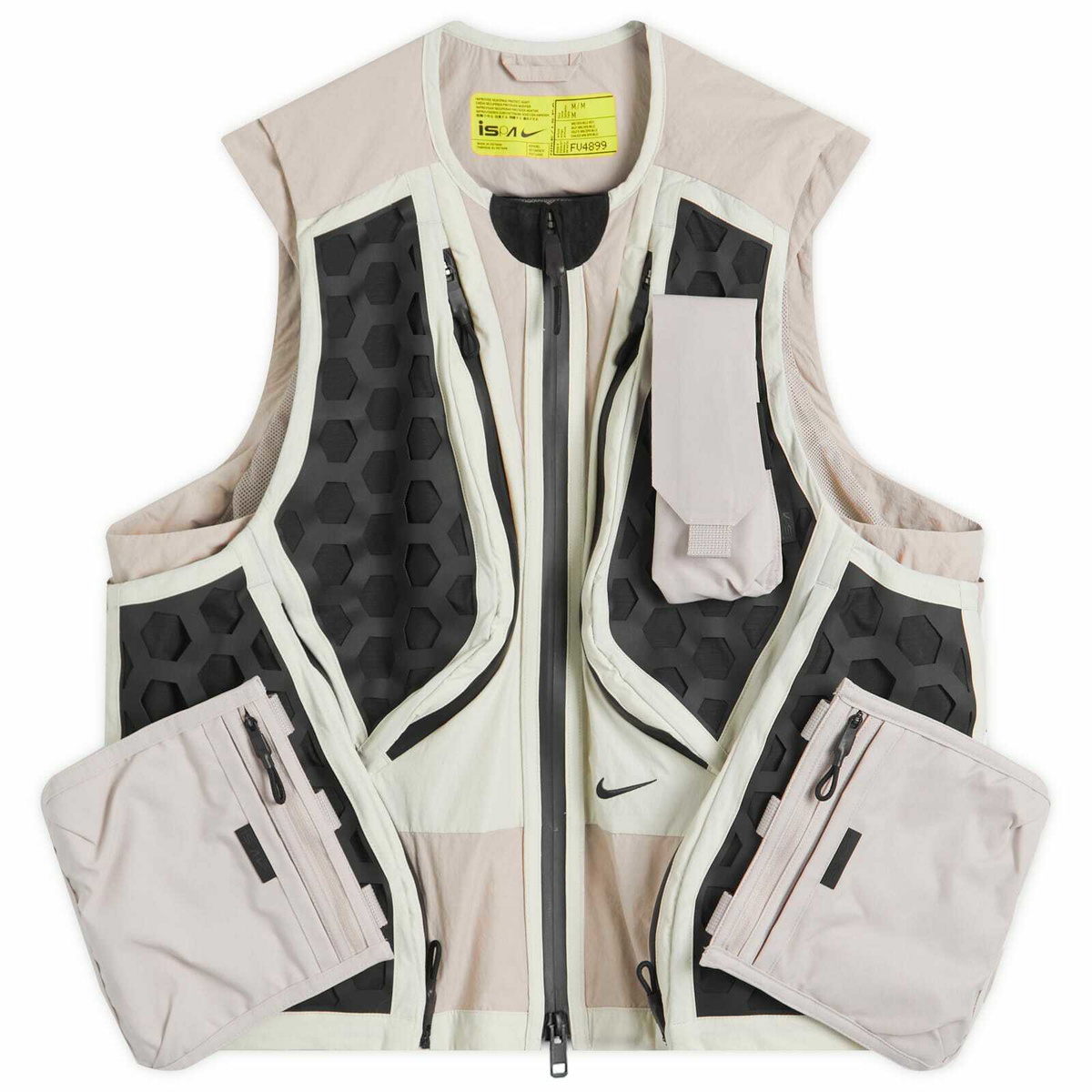 Nike Men's ISPA Modular Pocket Vest in Light Bone/Moon
