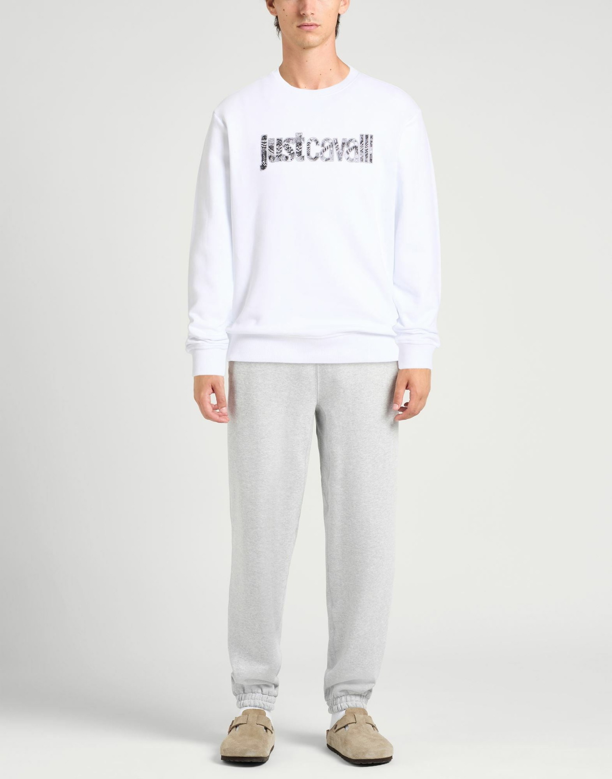 Just Cavalli Mens Sweatshirt in White