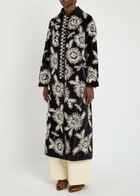 Forte_forte Embroidered Velvet Coat Black
