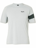 Rapha - Trail Logo-Print Recycled Honeycomb-Knit Cycling T-Shirt - Gray