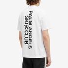 Palm Angels Men's Small Logo Ski Club T-Shirt in White