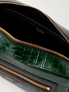 TOM FORD - Croc-Effect Leather Wash Bag