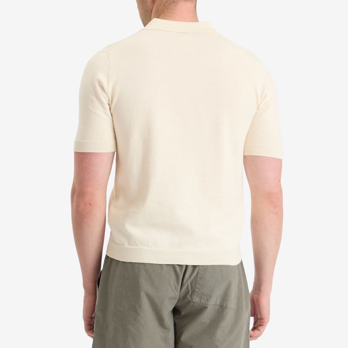 Norse Projects Men's Leif Cotton Linen Polo in Kit White