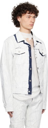 MM6 Maison Margiela White Sports Denim Jacket