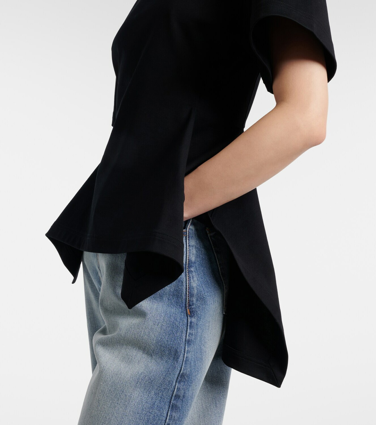 Alaïa Peplum cotton jersey T-shirt