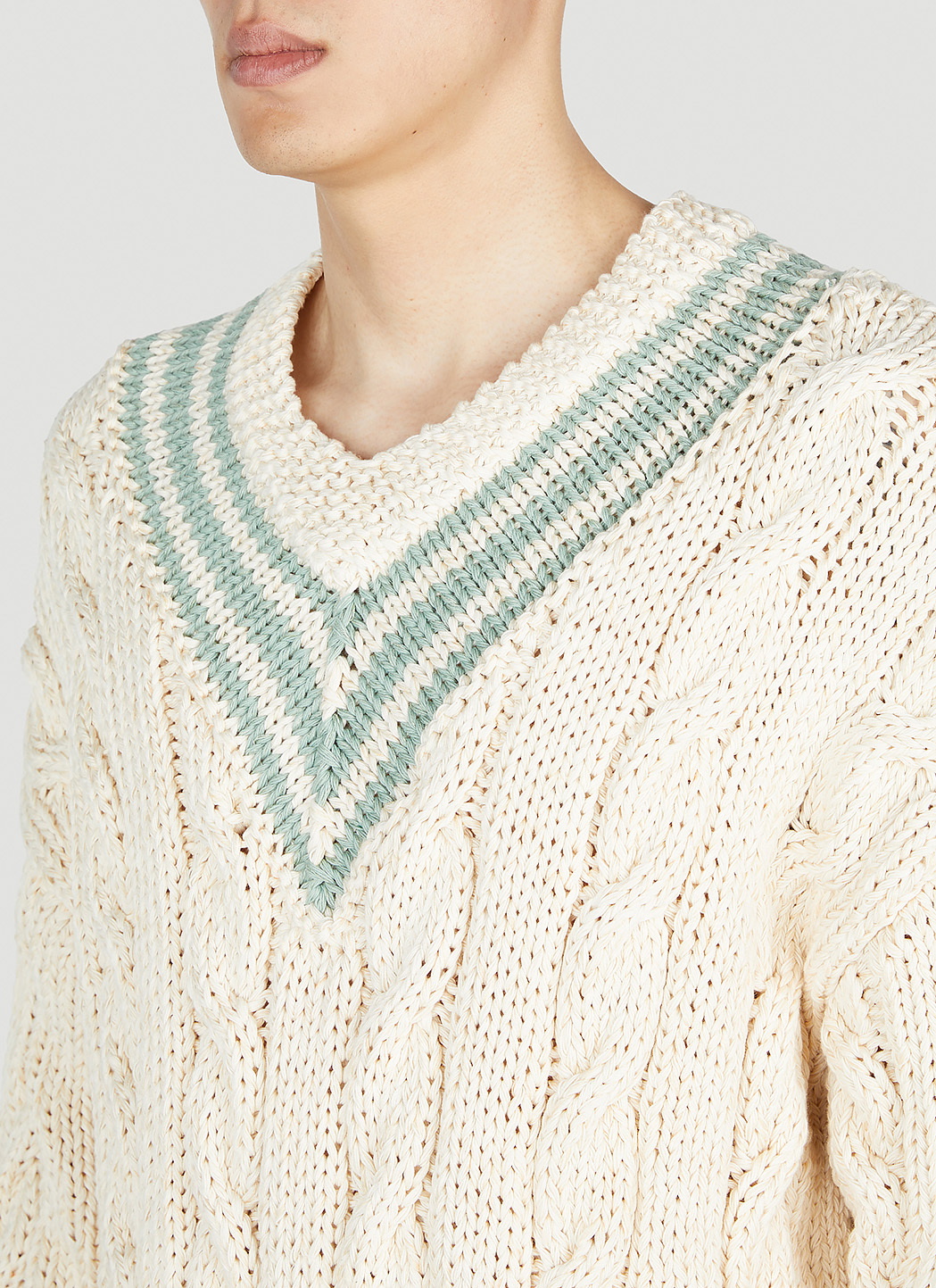 Visvim V-Collegium Cable Knit Sweater Visvim
