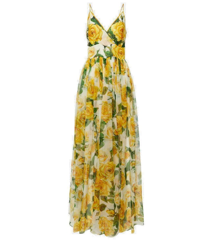 Photo: Dolce&Gabbana Floral silk chiffon gown