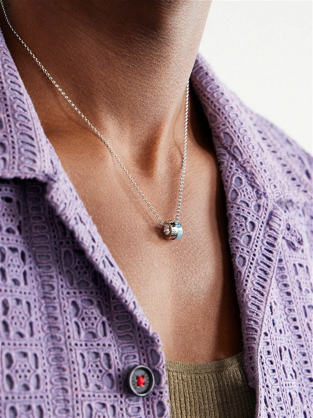 Photo: Foundrae - Heart Beat, Reverie and Dream Tenet White Gold and Ceramic Necklace