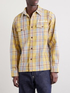 Human Made - Logo-Embroidered Checked Cotton-Flannel Shirt - Yellow