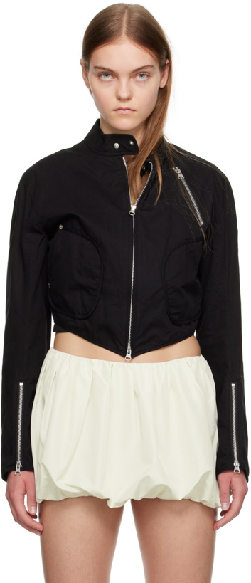 Photo: OPEN YY SSENSE Exclusive Black Biker Jacket