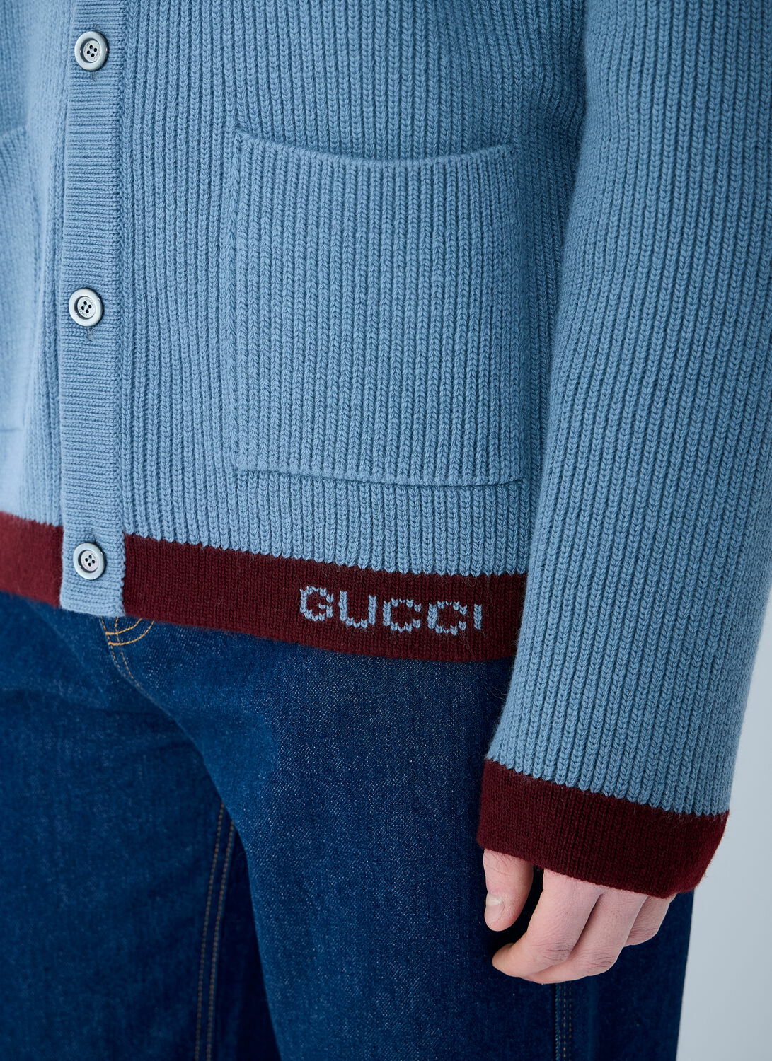 Gucci Wool Cardigan With Intarsia