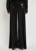 Norma Kamali Elephant Pearlescent Stretch-jersey Trousers Black