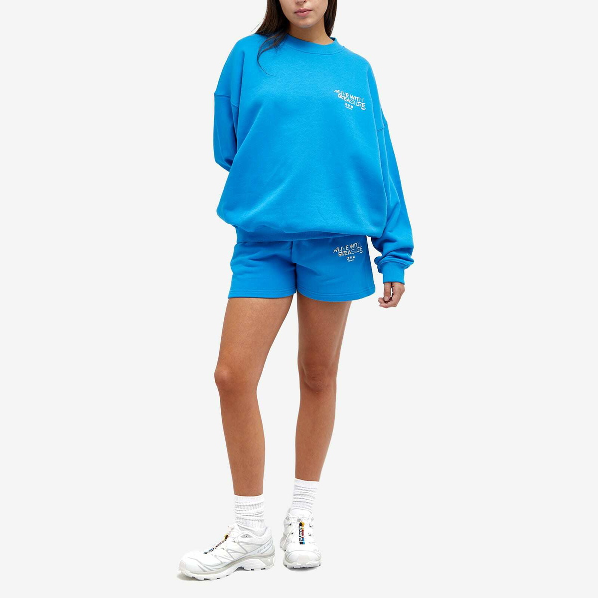 Adanola Women's Resort Sports Sweat Shorts in Sky Blue Adanola