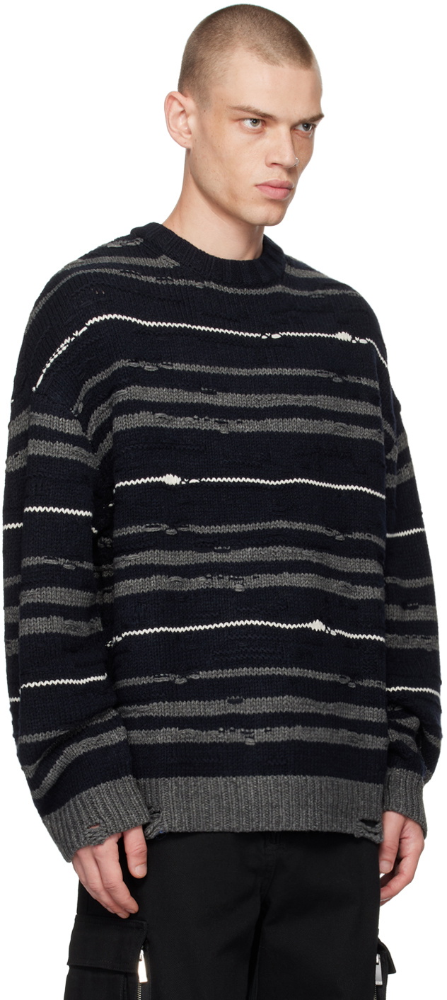 Juun.J Multicolor Crewneck Sweater