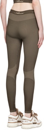 AMIRI Brown Ribbed Leggings