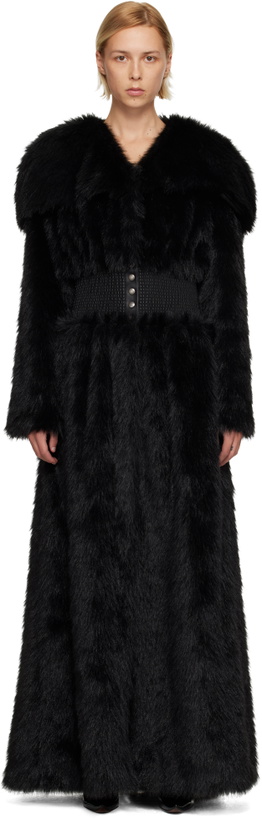 Photo: Nicklas Skovgaard SSENSE Exclusive Black Lily Faux-Fur Coat