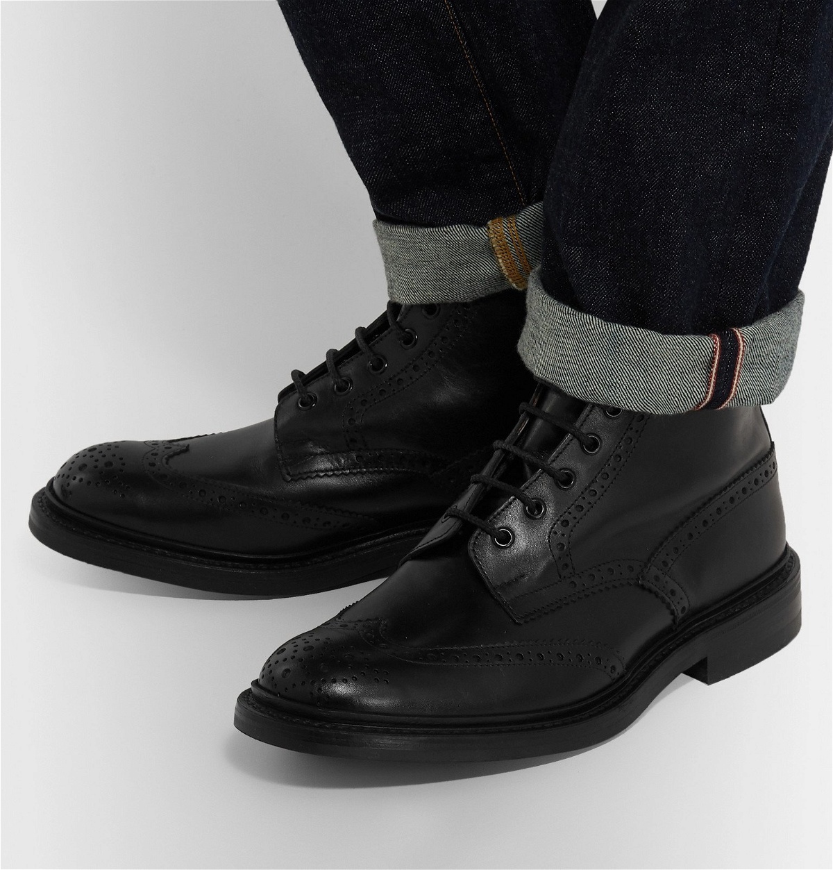 Tricker’s Brogue Boots UK7 Fit5 Blackカラーブラック