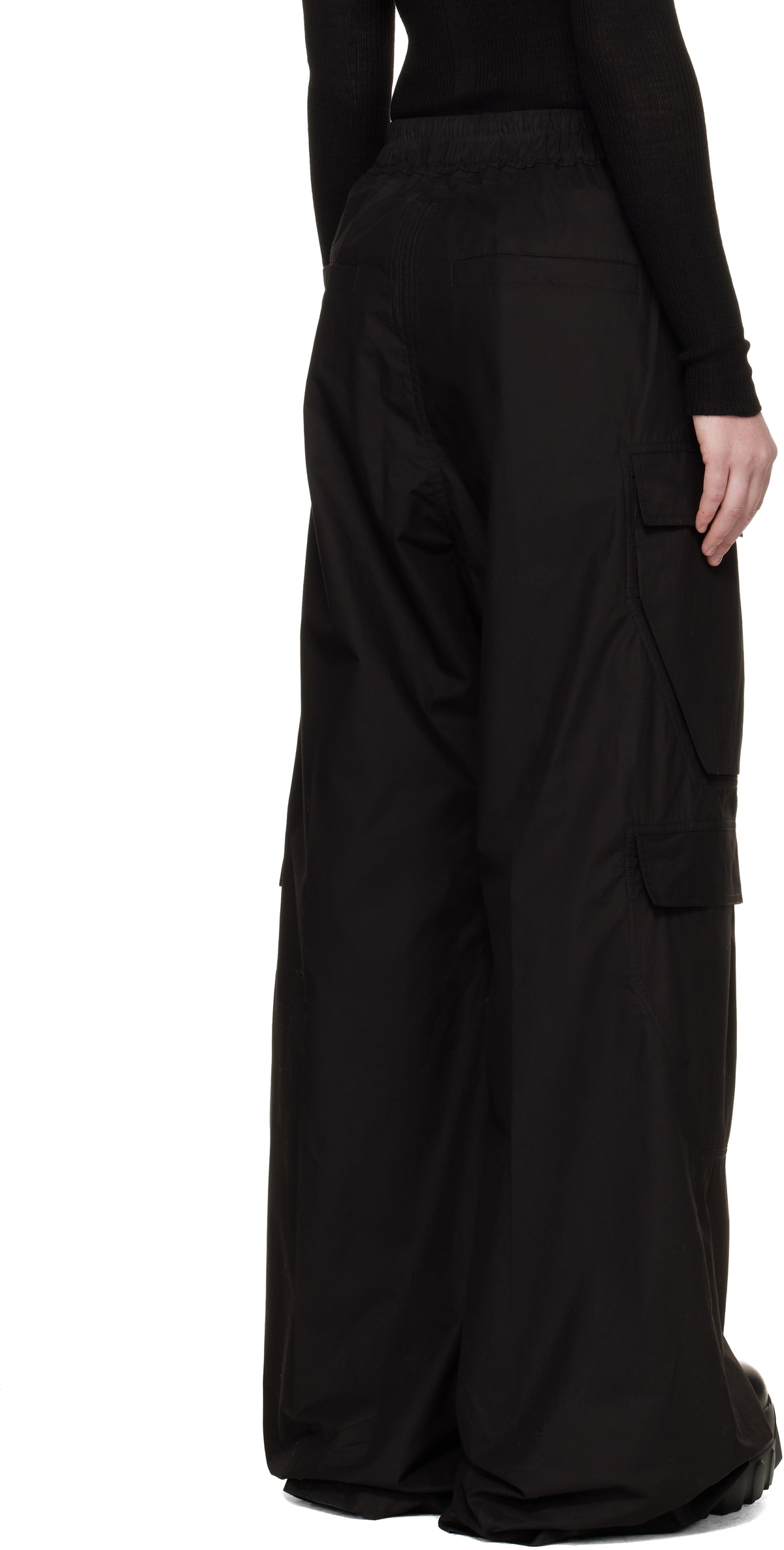 Rick Owens Black Temple Cargobelas Cargo Pants