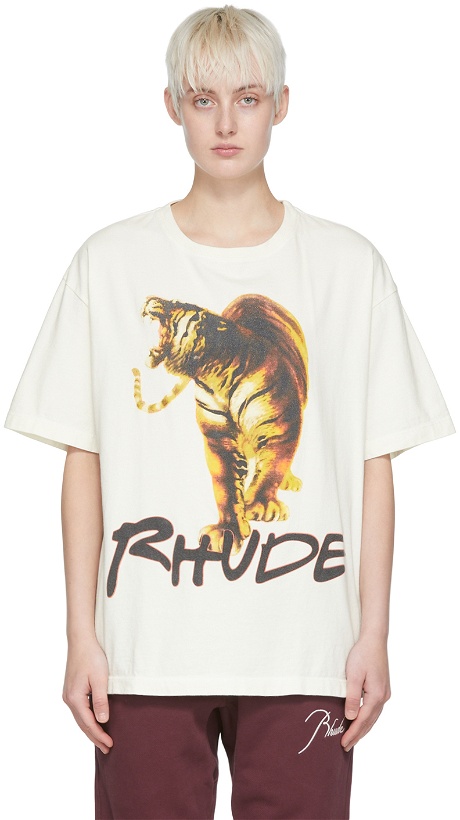 Photo: Rhude Off-White Cotton T-Shirt