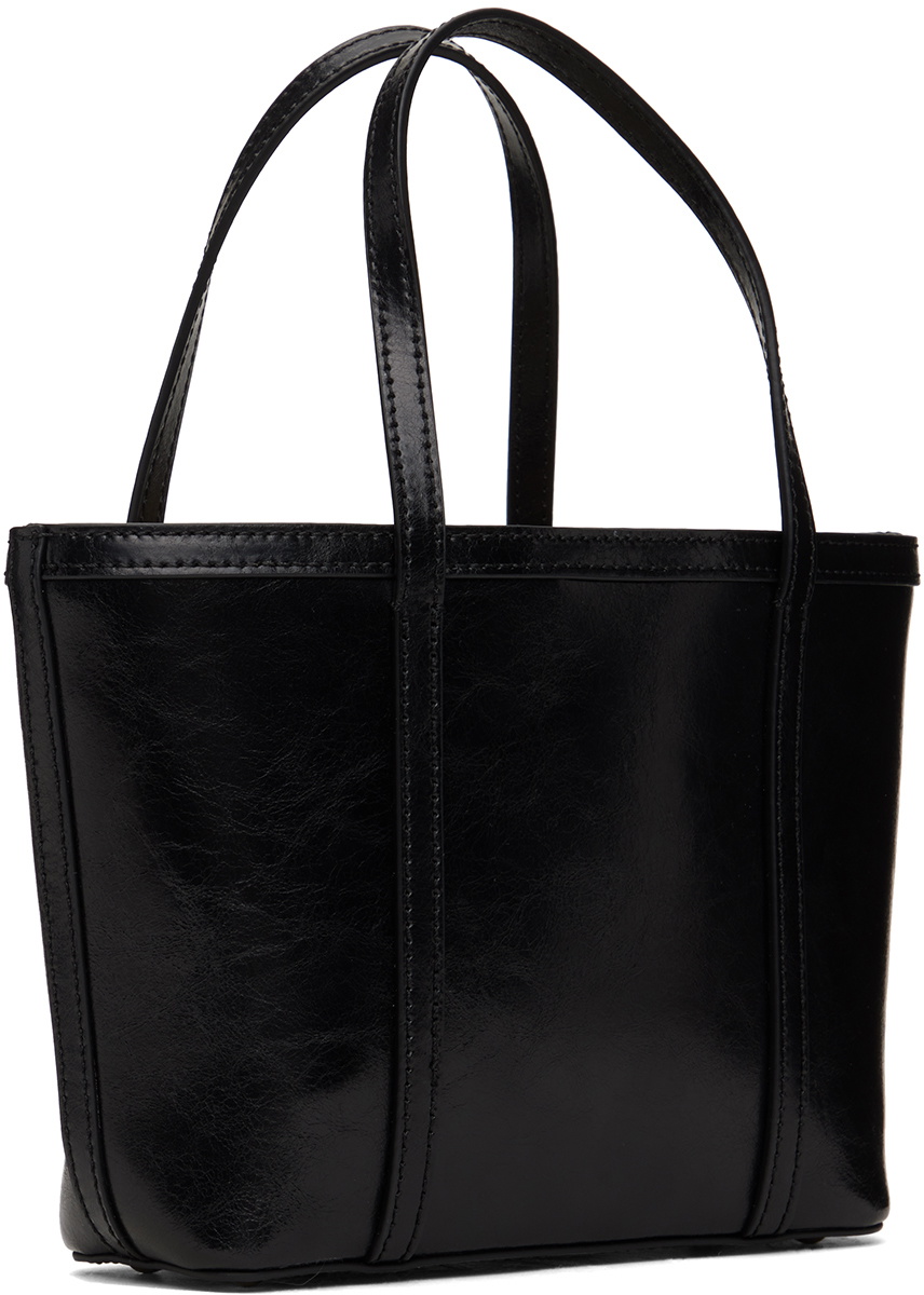 【DUNST】CRINKLED LEATHER TOTE BAG BLACK Dunst Black Crinkled Leather Tote