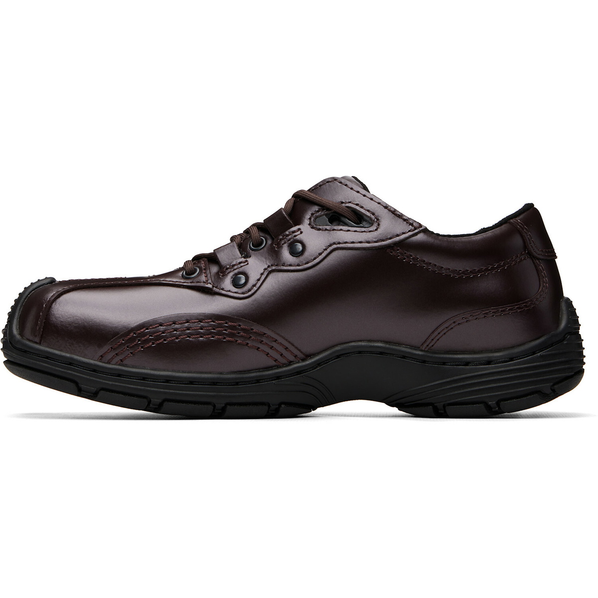 Dr. Martens Burgundy Aurix Satin Finish Leather 5I Sneakers