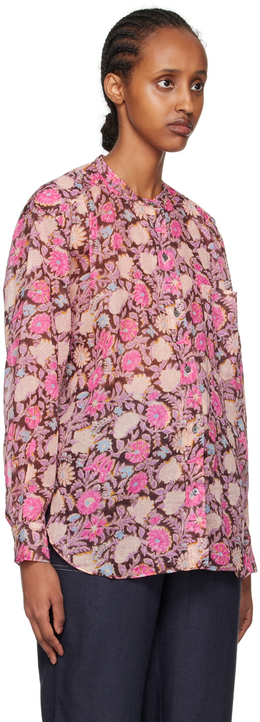 Isabel Marant Etoile Pink & Brown Mexika Shirt Isabel Marant
