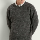 Norse Projects Men's Jonas Donegal Diamond Sweater in Charcoal Grey
